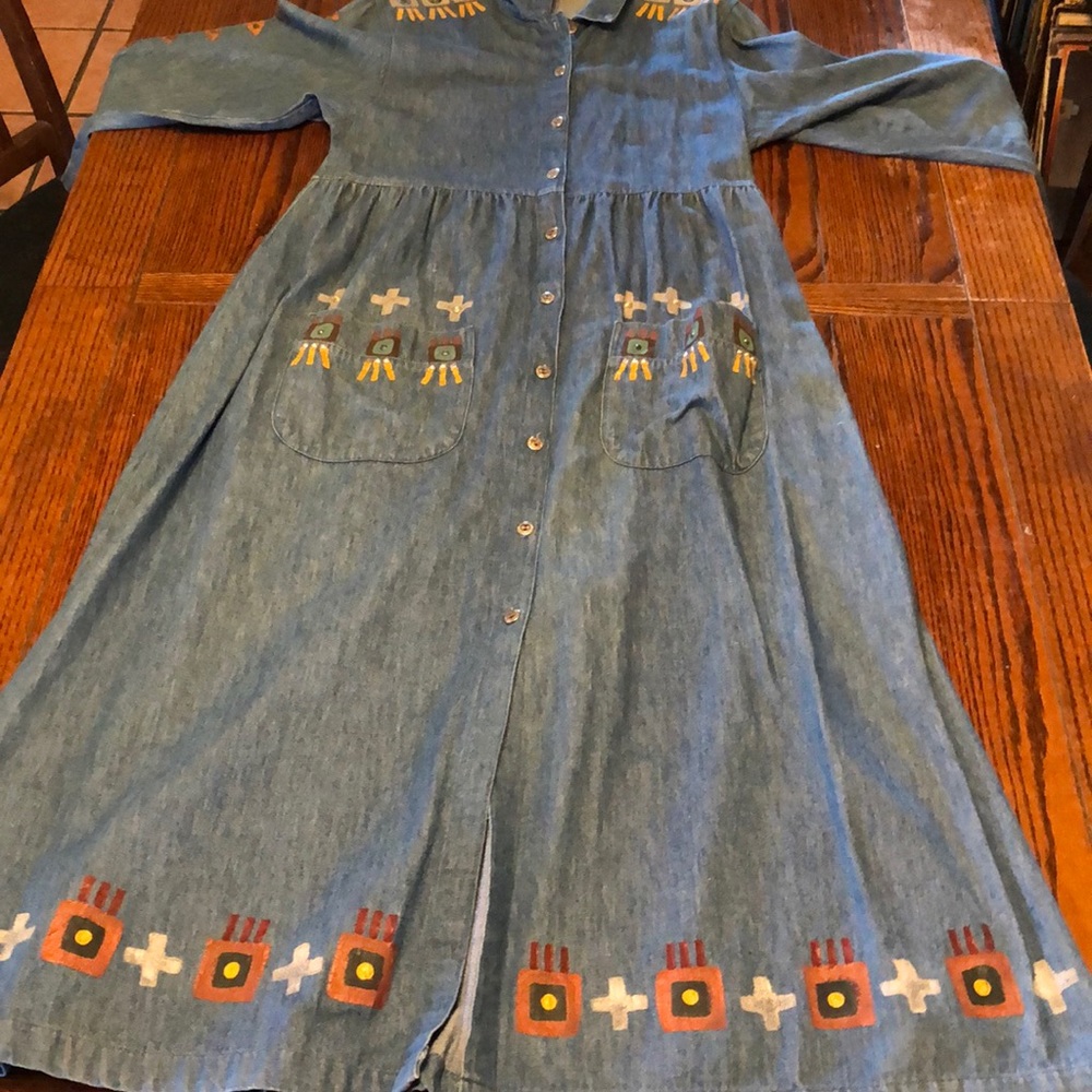 Myo Piñon Denim Button-Up Dress